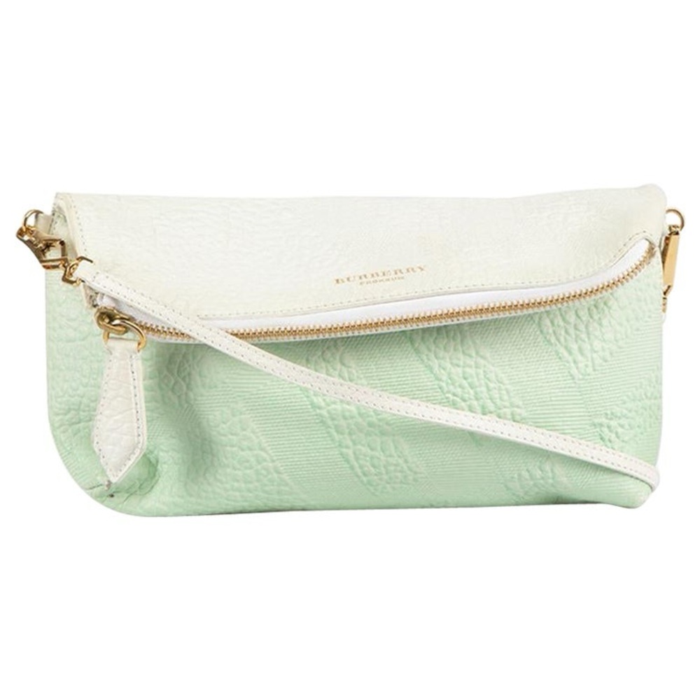 Burberry Crossbody Leather Bag in ombre teal (fold over style option)